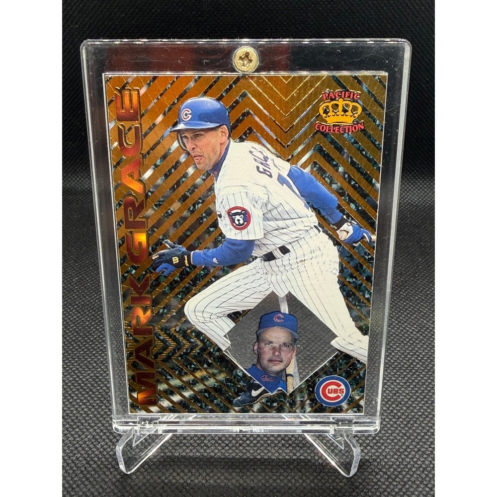 1997 Pacific Collection Mark Grace 84 Chicago Cubs Gold Foil Baseball Card